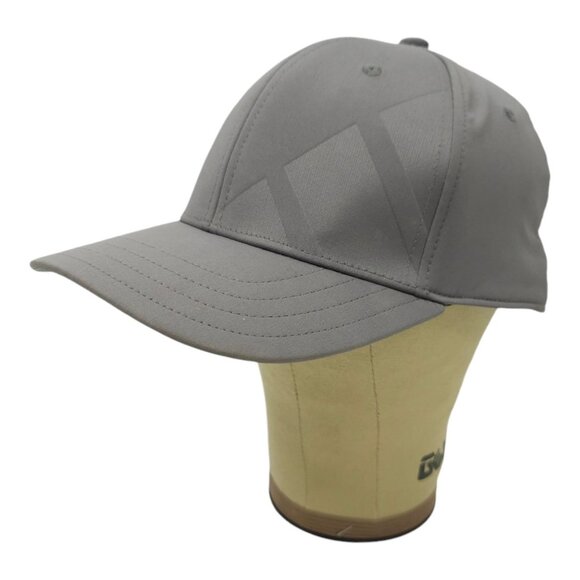 Adidas Golf Cap Stretch Fitted S/M Baseball Tennis Gray Hat Tonal Stripe - Picture 2 of 13